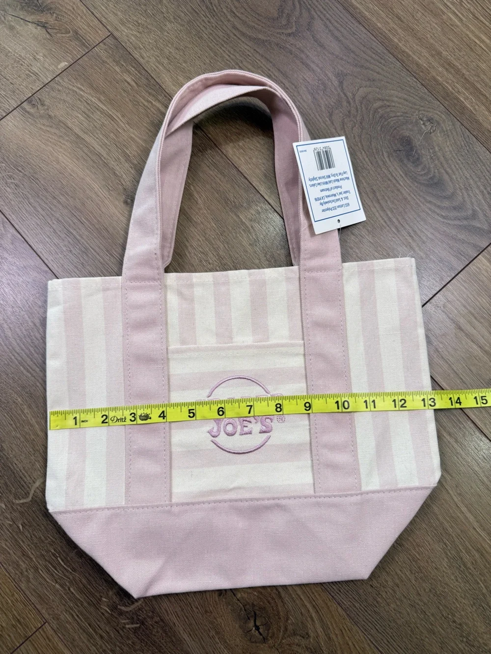 NWT Trader Joe’s Striped Mini Canvas Tote Bags Set of 4 Pastel Colors Spring